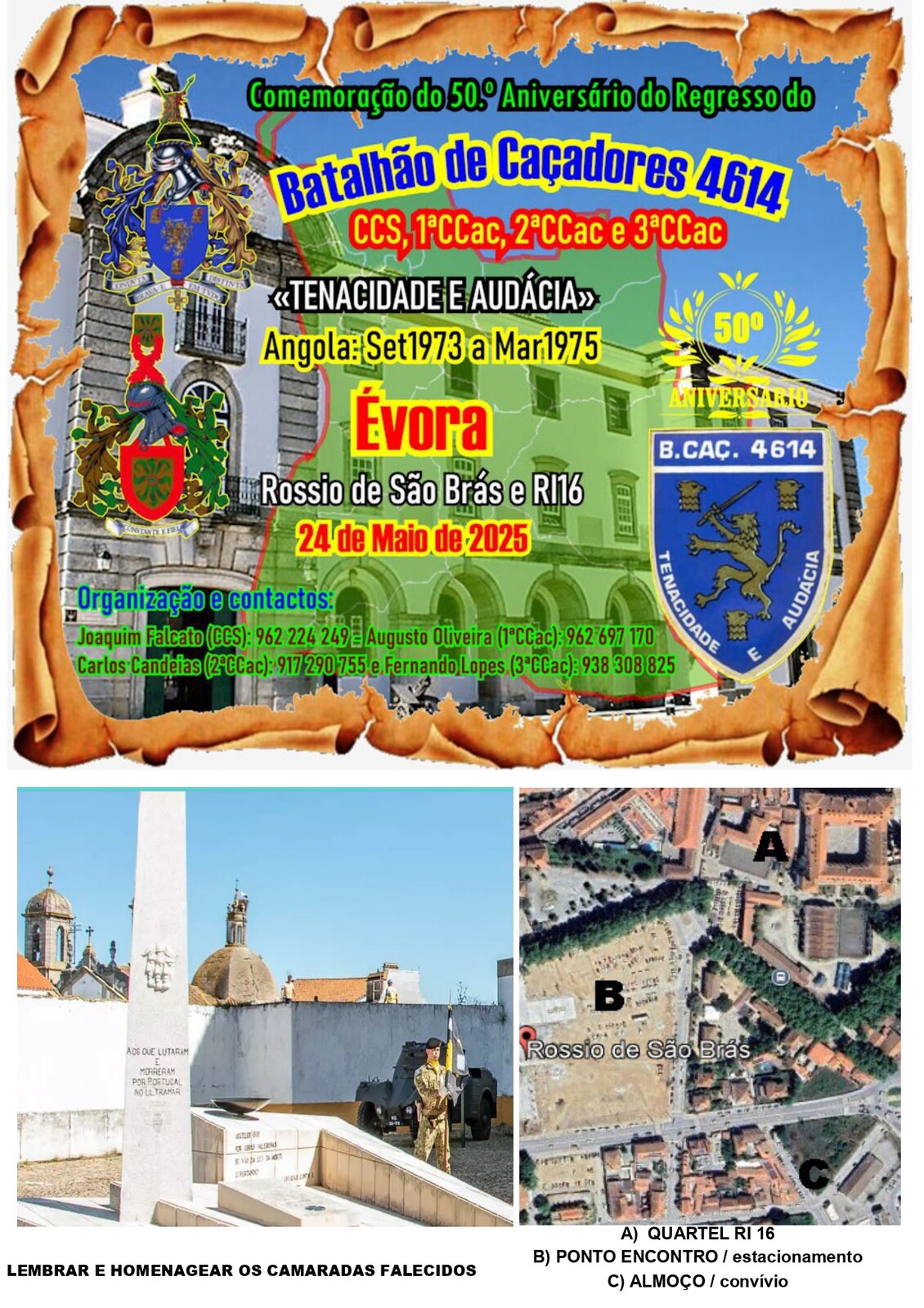 Encontro de Batalhão de Caçadores em Évora