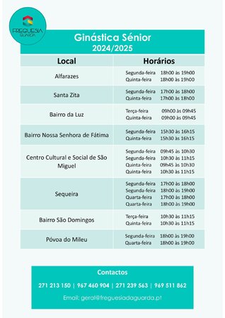 Propostas para a População Sénior